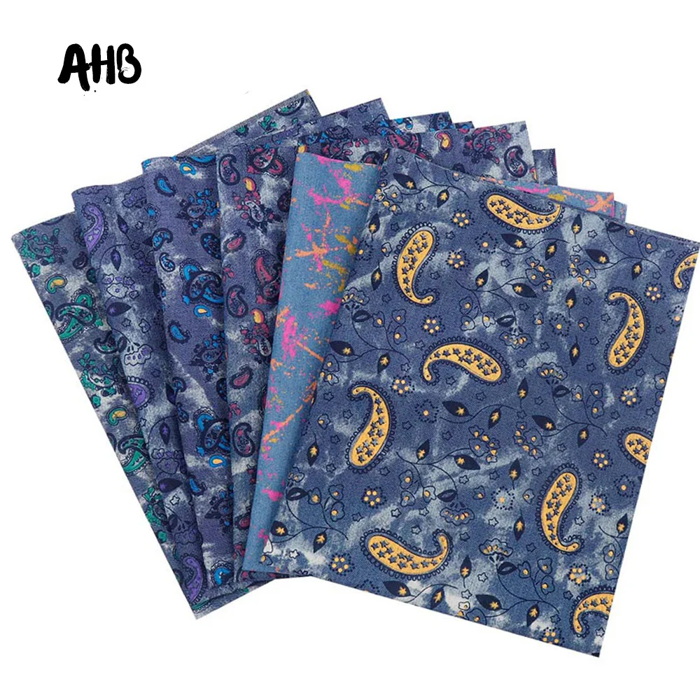 AHB 40*50 см Плотная джинсовая ткань цветная в горошек Amoeba сделай сам юбка шитье