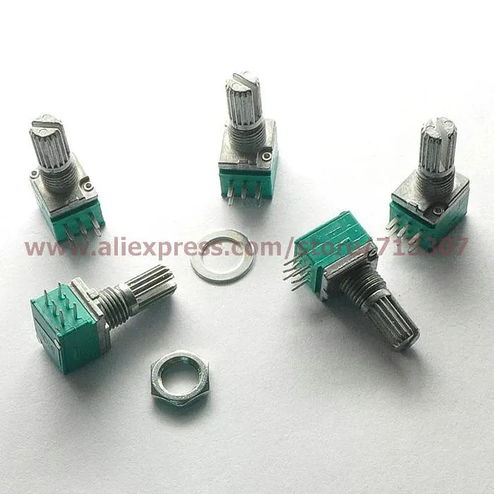 PHISCALE 10 шт. дуплекс линейный роторный/уплотнение/потенциометры усилителя B50K 15 мм
