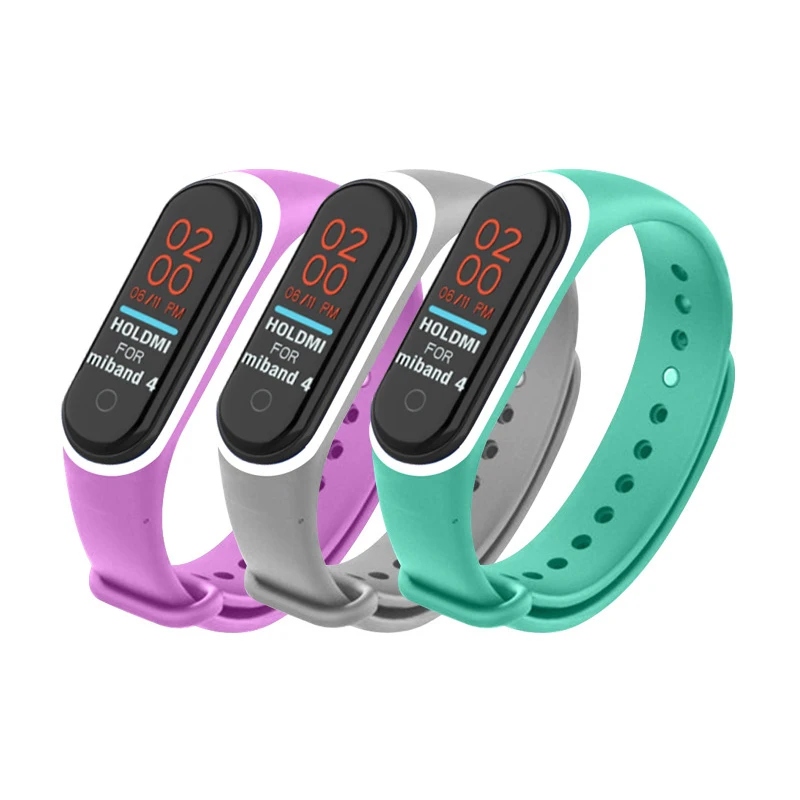 Цветной ремешок для mi band 4 сменный силиконовый xiaomi mi4 3 смарт браслет