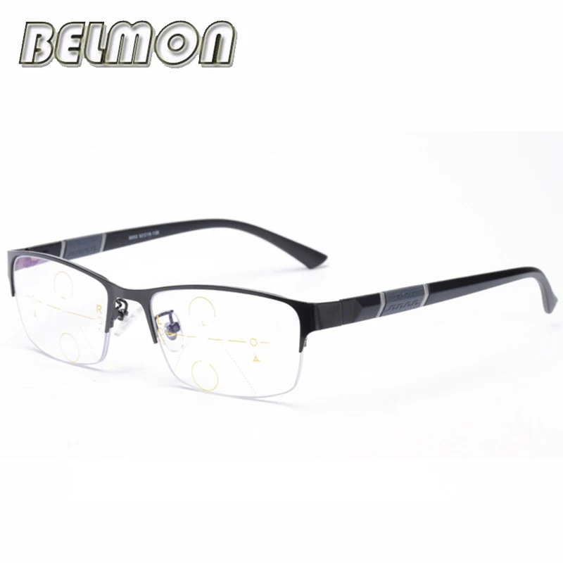 RS315 C01 BELMON Мультифокальные Прогрессивные очки для чтения, мужские очки для дальнозоркости, диоптрийные очки+ 1,0+ 1,25+ 1,50+ 1,75+ 2,00+ 2,25+ 2,5 RS315 - Цвет оправы: RS315 C01