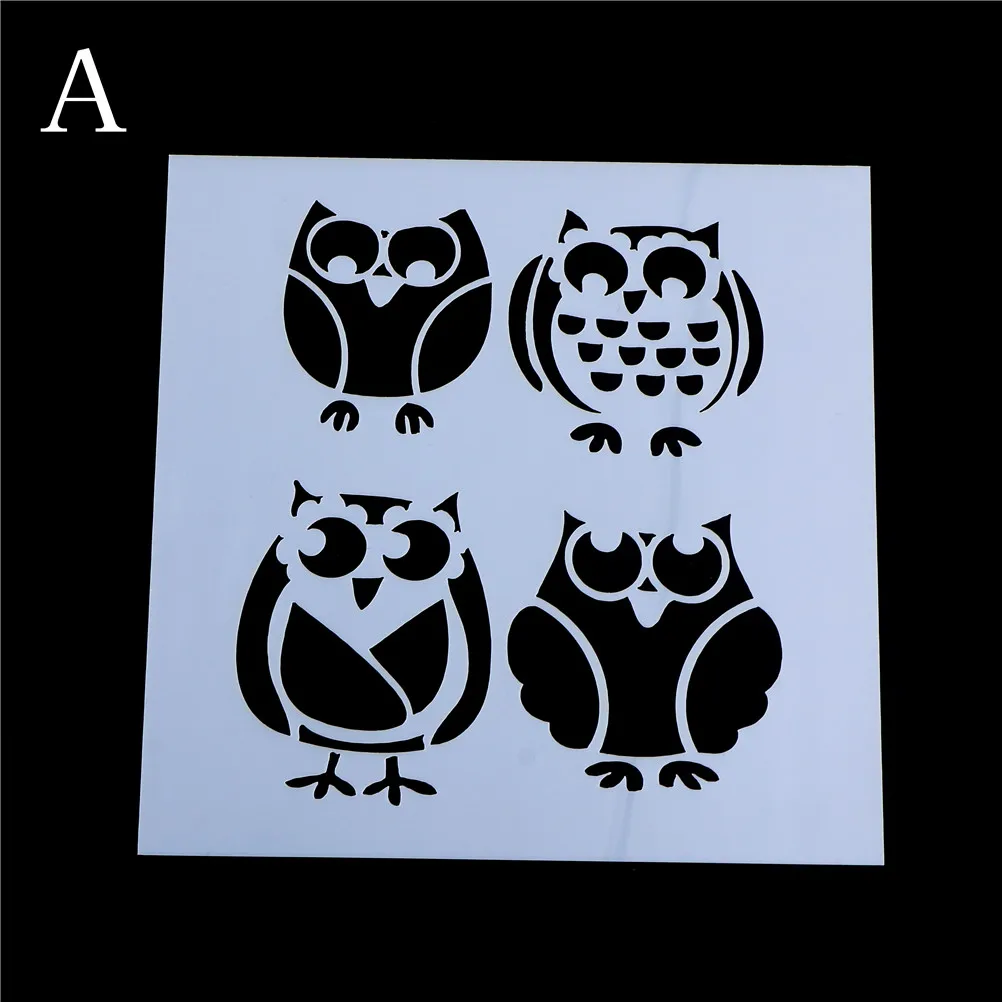 

4 styles owls Stencils For Wall Painting Scrapbooking Album Decorative Paper Cards