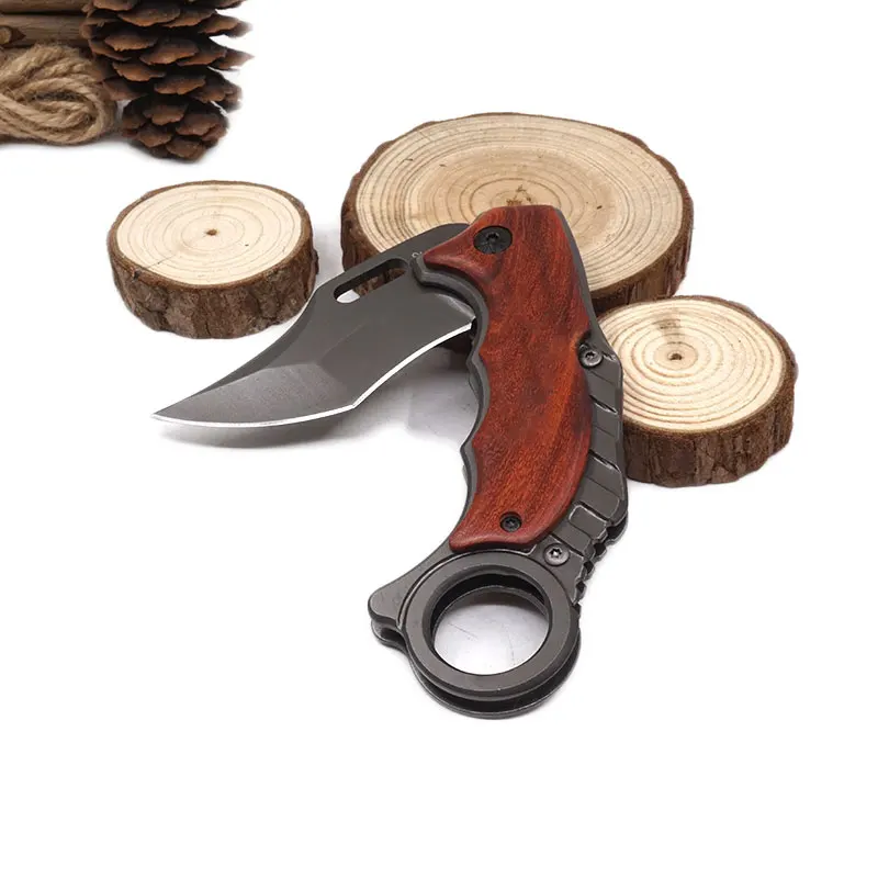 Folding Karambit Knife Camping Hunting Survival Tactical 5cr15mov Blade Outdoor Rescue Claw Knives EDC Pocket Tools | Инструменты