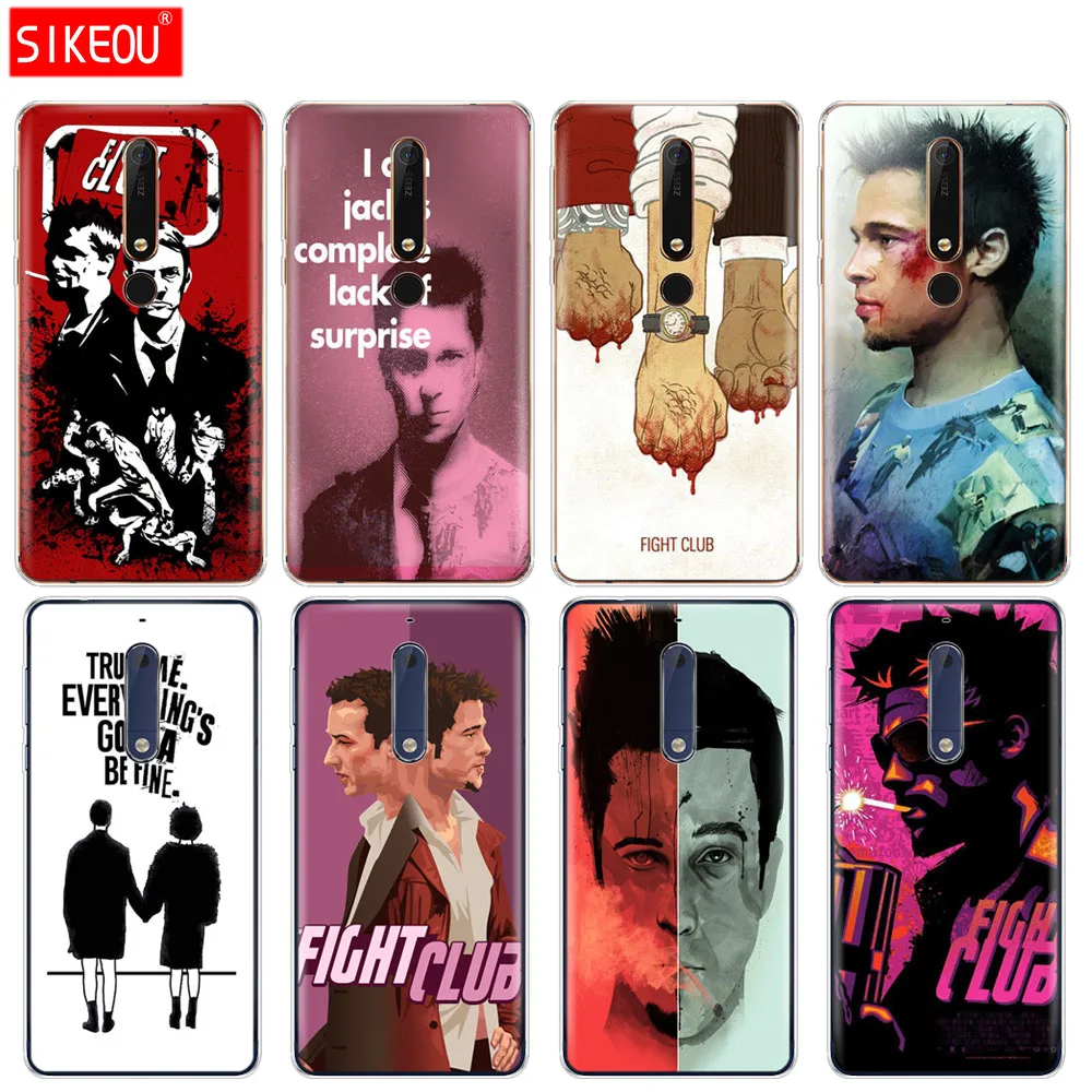 Силиконовый чехол для телефона Nokia 5 3 6 7 PLUS 8 9/Nokia 1 2 2018 Fight Club 1999|Бамперы| |