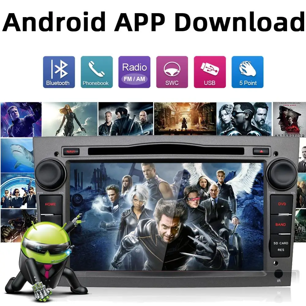 Автомагнитола 2 Din на Android 10 мультимедийная стерео система с DVD GPS Навигатором для