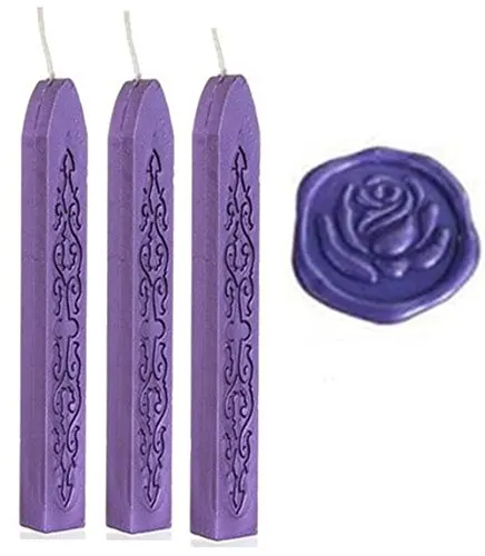 Новинка 3 шт. пурпурные восковые палочки с фитилями для декоративных свадебных