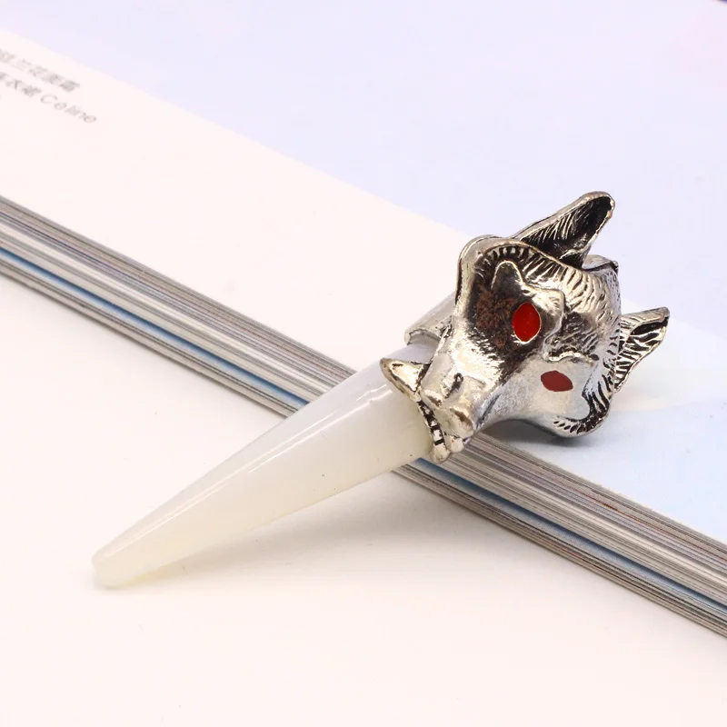 1pc 60mm Punk Natural Dauzy Wolf Jewelry Charm Findings DIY Women Men Drusy Necklace Pendant Keychain Decor Accessory D46 | Украшения и