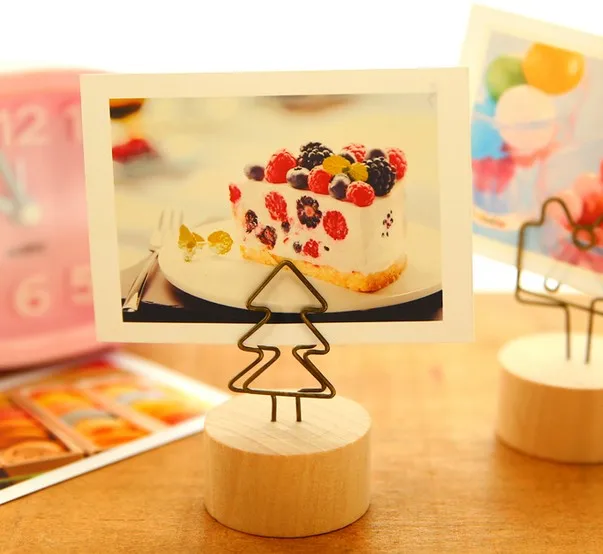 1 шт. практичный из дерева и металла держатель для фотографий сада фото памятка