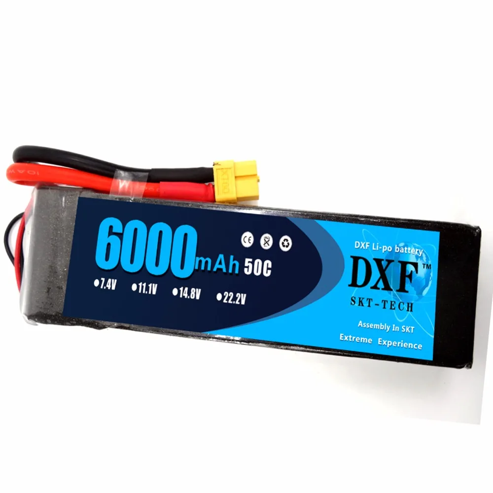 DXF 7 4 V 6000mAh 2S Lipo аккумулятор 50C 100C для RC автомобилей TRX Slash HPI Truggy грузовики с