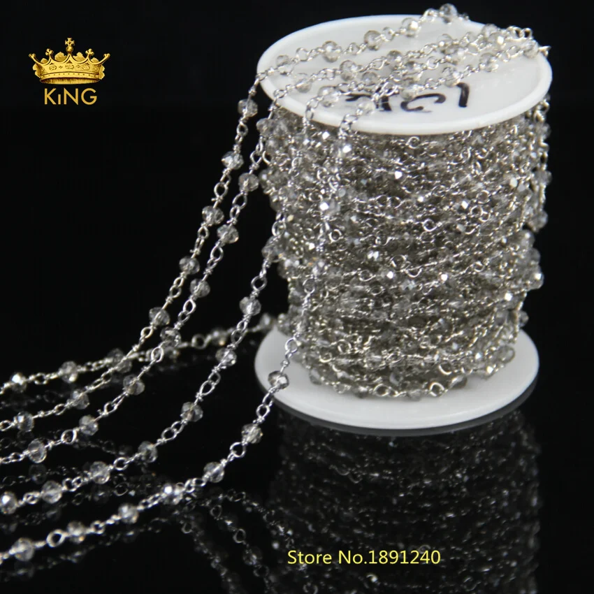 Натуральные Бусы из стекла и камней цепочка ювелирные изделия с серыми бусинами