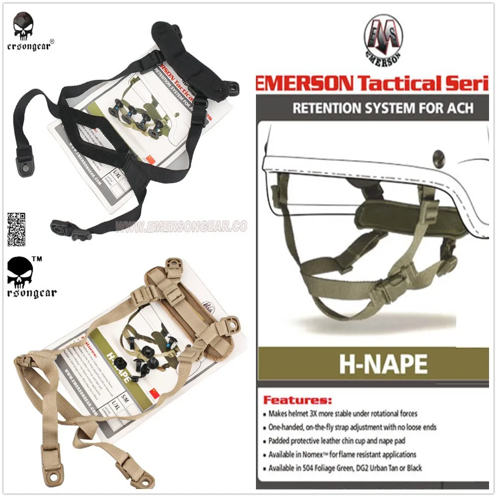 Тактические аксессуары для шлема EMERSON система удержания H Nape TAN/Black защитные шлемы