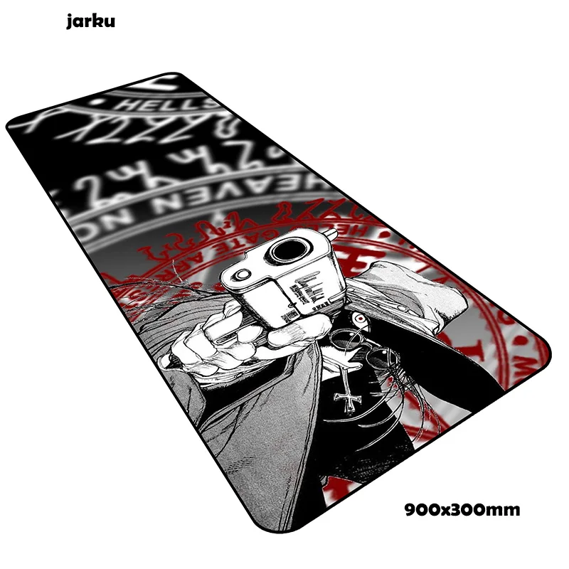 Hellsing pad мышь милый компьютерный коврик для мыши 900x300x3 мм padmouse большой популярный Коврик Для Мыши Эргономичный гаджет офисные настольные коврики