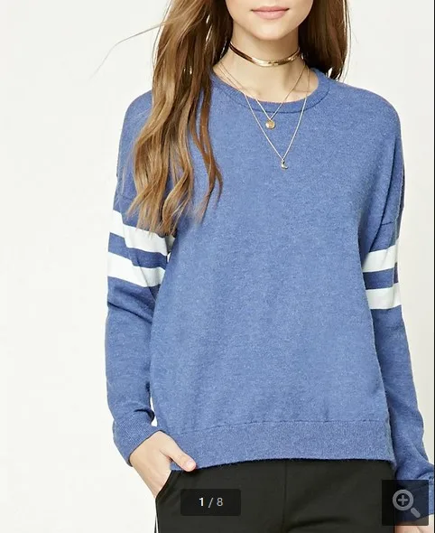 Радость Душу Населения Женщины Толстовки Лоскутное О-Образным Вырезом Пуловеры