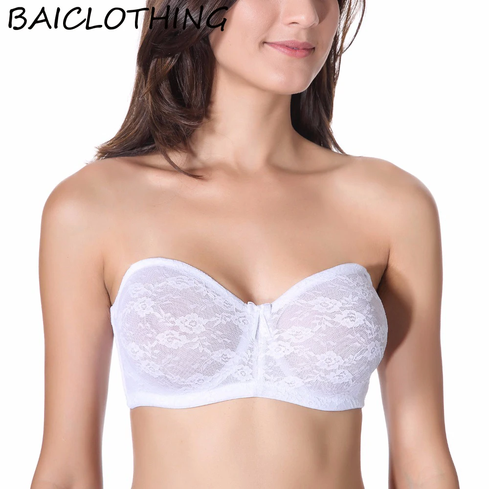 Baiclothing Женская кружевная прозрачная на косточках Многоканальная без бретелек