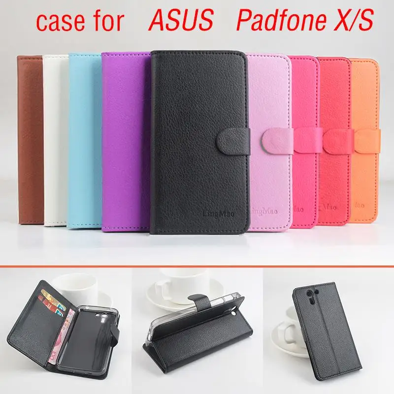 Откидной Чехол для Asus Padfone X.S чехол зернистый личи из искусственной кожи