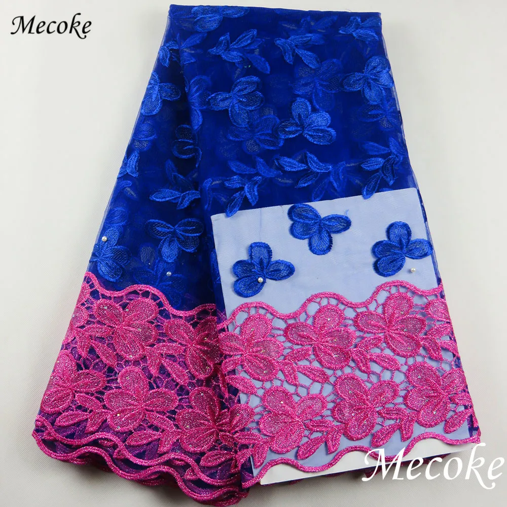 African Wedding cord Lace Fabric Latest Embroidered Nigerian Mesh Tulle French With Rhinestones High Quality lace | Дом и сад