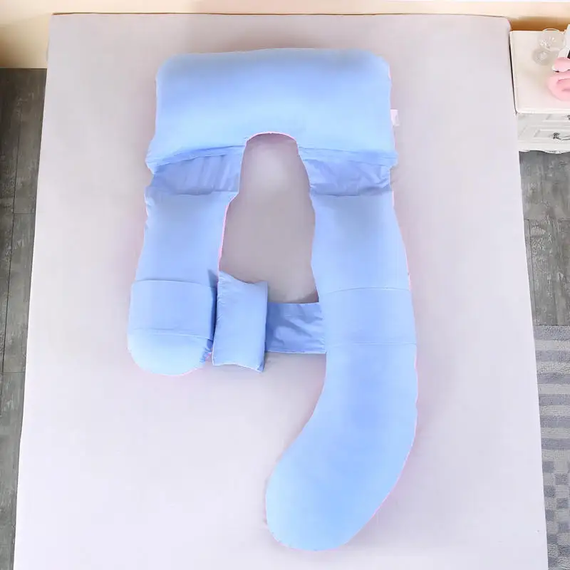 Blue Color Pregnant Pillow 100%Cotton Fabric Filling Body Long Comfortable Sleepping Well Support Pregnancy | Дом и сад