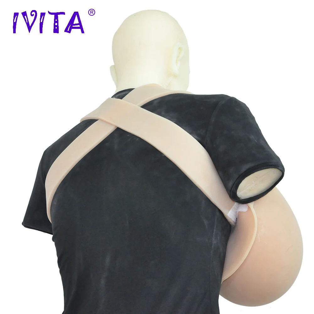 Искусственная силиконовая грудь IVITA 12 кг искусственная для фрикциона королева