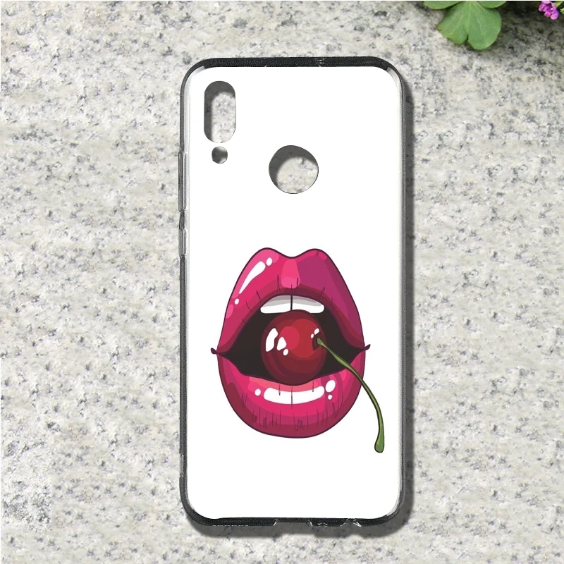 Светящийся палец губы Мягкие TPU мобильного чехол для телефона huawei p smart Honor 4C 5C 6A