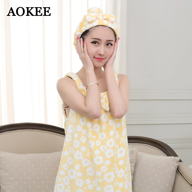 Aokee Полотенца для волос сушки тюрбан из микроволокна Обёрточная бумага шляпа