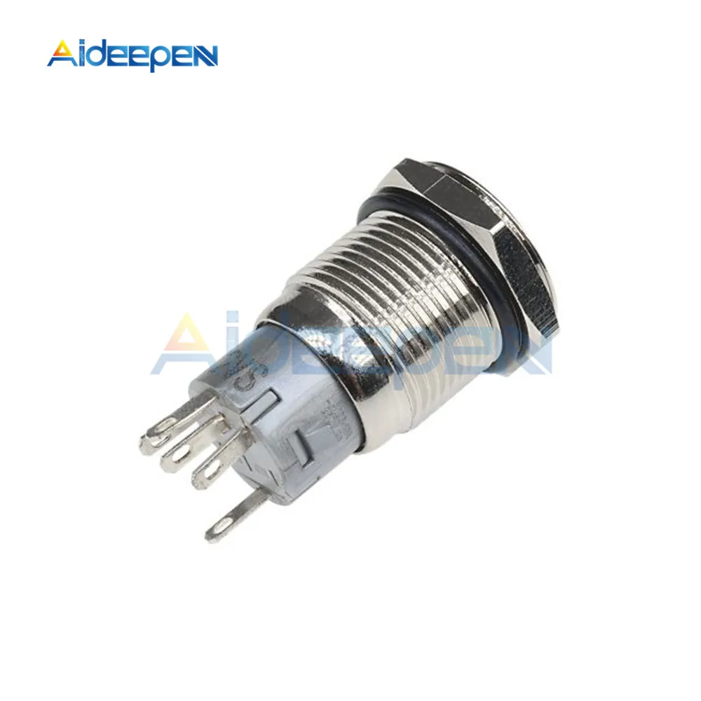 5PIN 12В 16 мм кнопочный переключатель светодиодный дисплей DIY автоматический