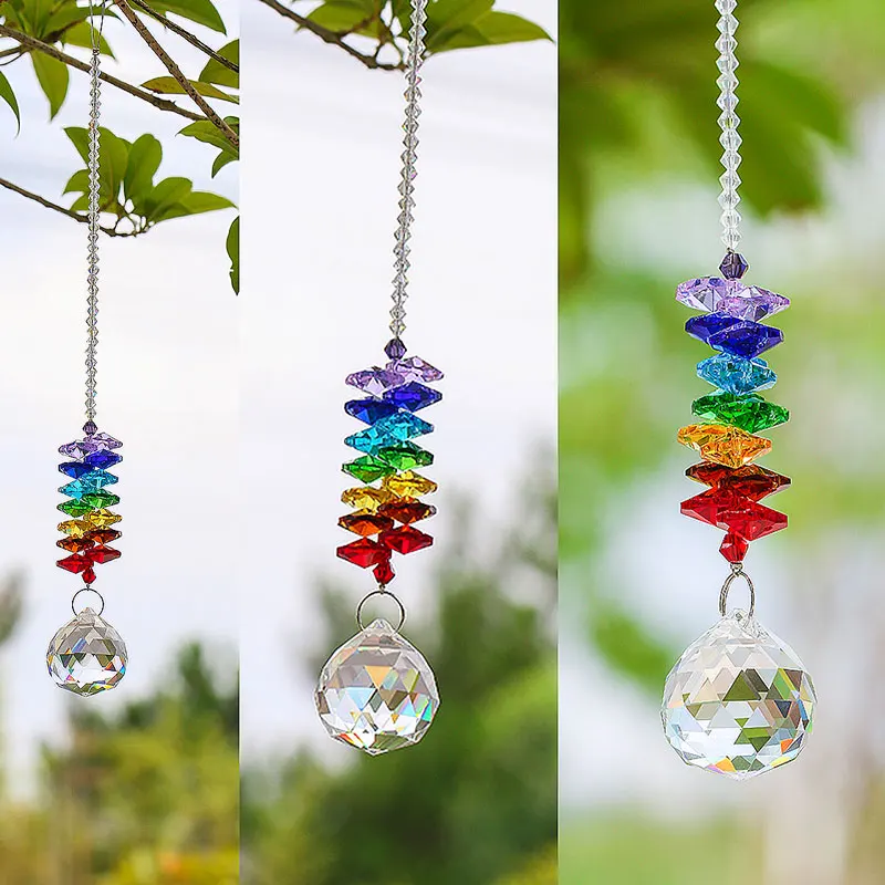 H & D стеклянный хрустальный шар Призма Радуга производитель чакра Suncatcher Висячие