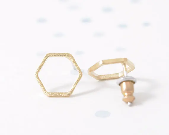 43 SMJEL Fashion Brushed Circle Karma Stud Earrings for Women Simple Round Geometric Small Ear brinco aros korean Style Jewelry - Окраска металла: 43