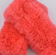 watermelon red Настоящий мех кролика перчатки Хорошие эластичные женские вязаные варежки из натурального кроличьего меха Женские Настоящий мех кролика перчатки - Цвет: watermelon red