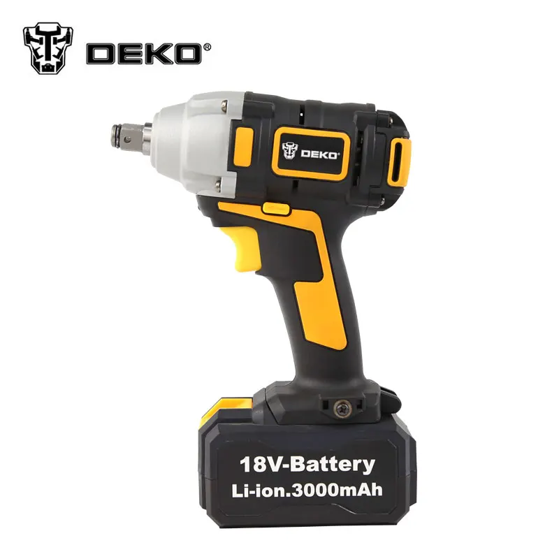 DEKO В 18 в Li-Ion 0-2300r/мин 3.0Ah 280N. m Электрический ударный гаечный ключ для автомобильных