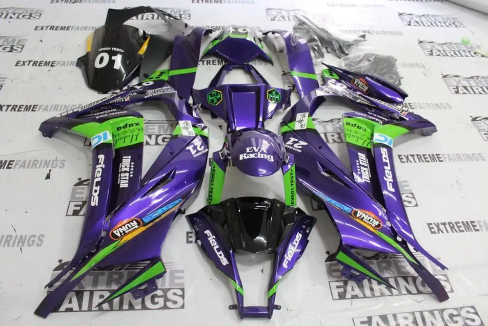 ZXMT мотоцикл обтекатель комплект кузов подходит для Kawasaki ninja ZX10R 2011- 12 13 14 ABS впрыска УФ светильник технология отверждения - Цвет: as picture shows