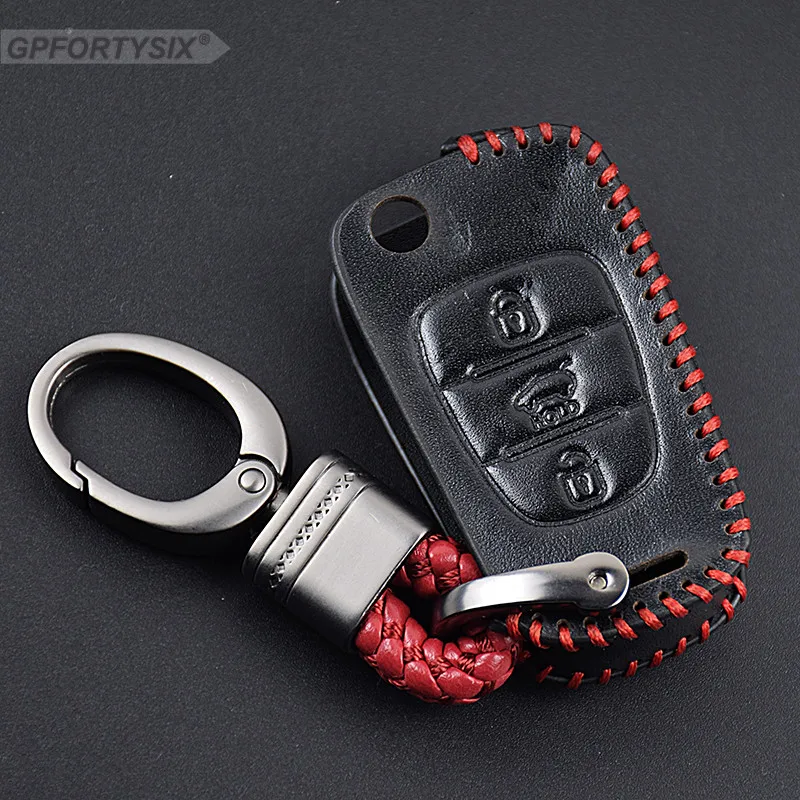 Автомобильный кожаный чехол для ключей подходит KIA RIO K2 K5 Sportage Sorento Ceed|fob cover|car key case