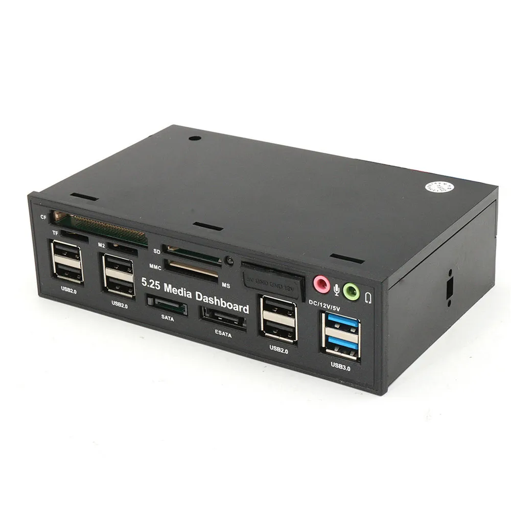 5,25 дюймовый USB3.0 привод TF считыватель смарт-карт USB3.0 SA TA аудио Передняя панель медиа приборная панель USB3.0 SD кард-ридер