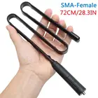 ABBREE SMA-Женский Разъем, Двухдиапазонная 144430 МГц, складная тактическая антенна CS для раций, Baofeng