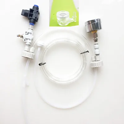 A set Add atomizer Аквариум DIY CO2 система генератора комплект с регулировкой давления воздушного потока воды растений Аквариум Co2 клапан диффузор - Цвет: A set Add atomizer