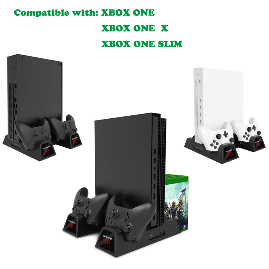 Контроллер зарядное устройство охлаждающая подставка для xbox ONE X Slim игры хранение зарядная док-станция для xbox ONE/S/X консоли