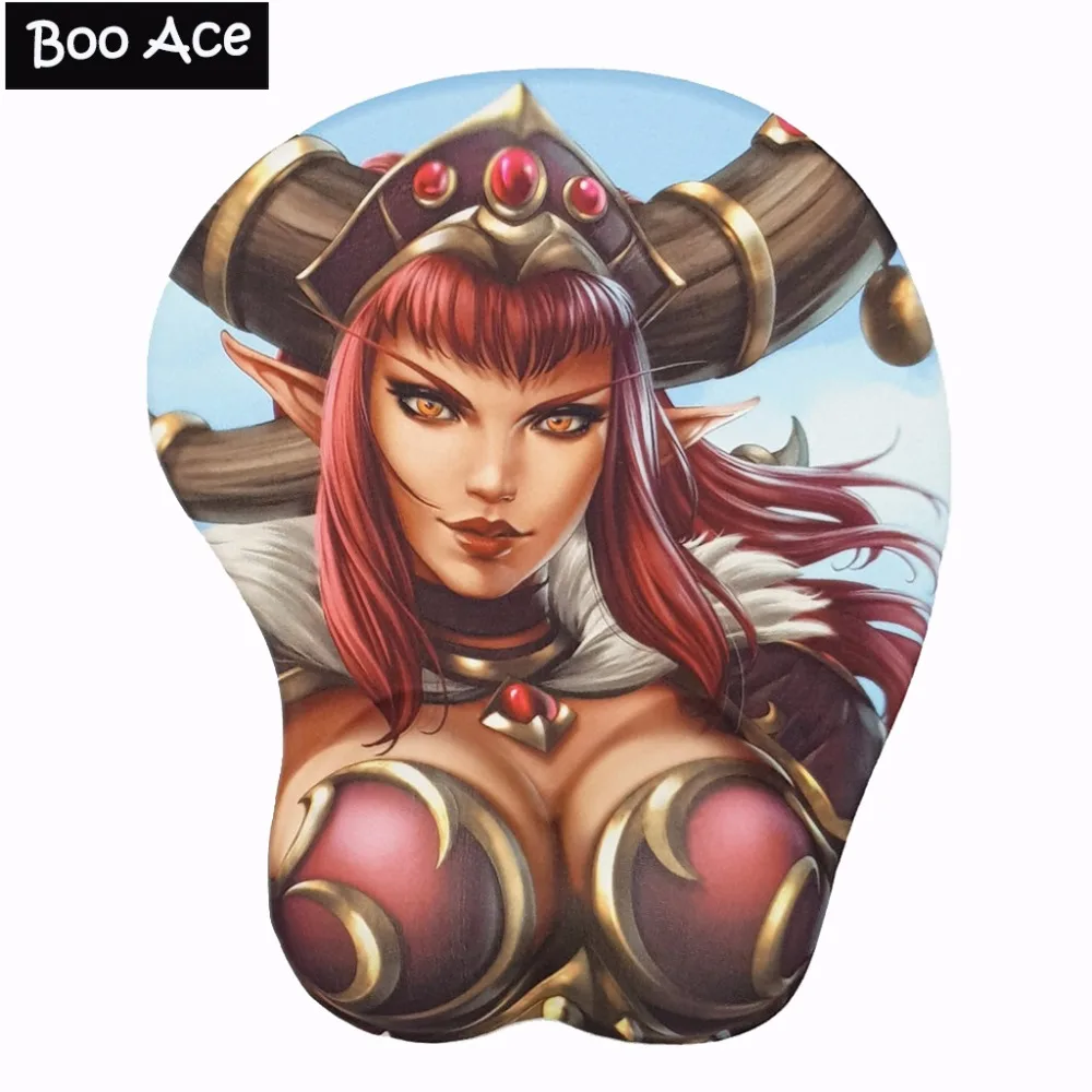 WOW Alexstrasza 3D Oppai игровой коврик для мыши с мягкой гелевой подставкой для запястья