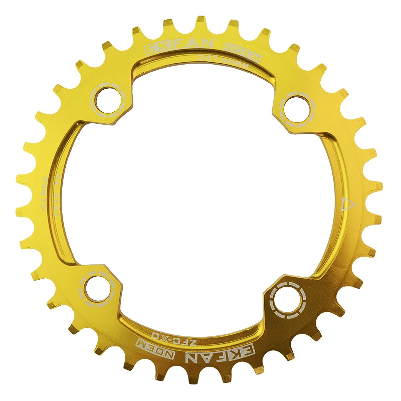 Цепь велосипедная EKFan узкая широкая 32T/34T/36T 104BCD MTB 7075-T6 одноплатная | Спорт и