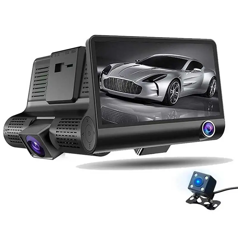 Автомобильный видеорегистратор 4 0 дюйма 3 камеры s 1080P два объектива 170 градусов |