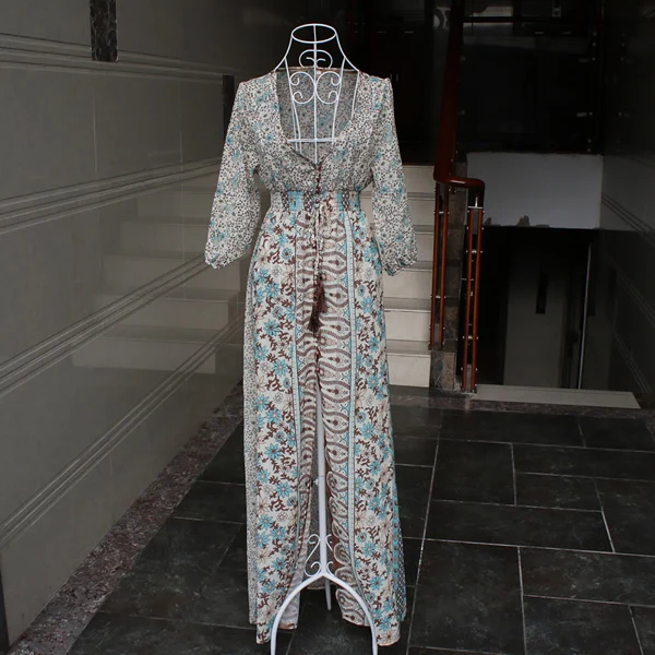 Женское длинное платье boho шифоновое винтажное в стиле бохо лето 2017|boho maxi dress|maxi dress