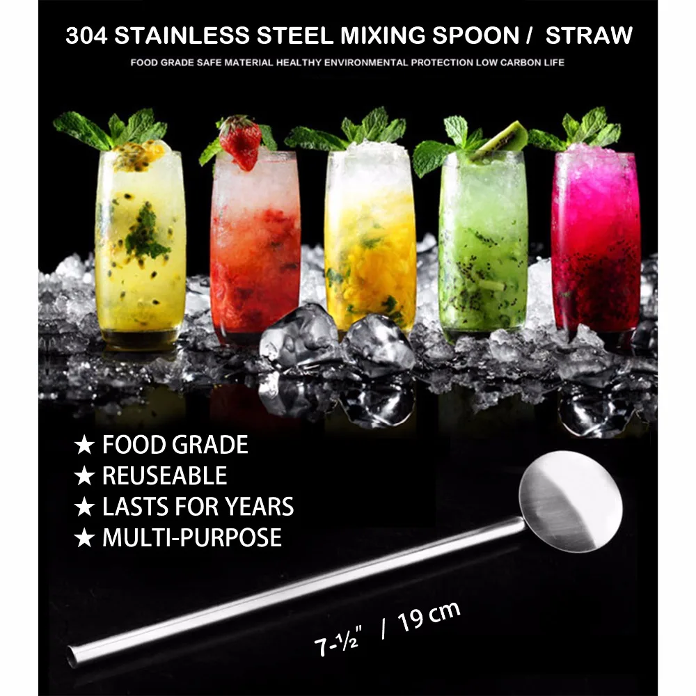Новинка миксер для коктейлей и ложка смешивания из нержавеющей стали Mojito