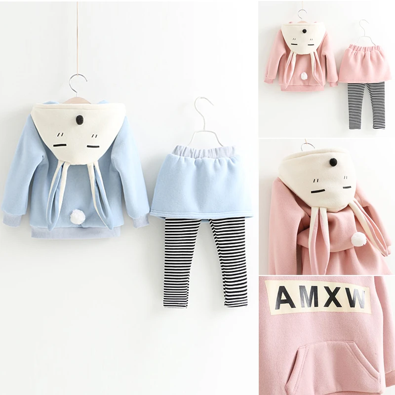 Детский костюм 2017 новая осенняя и зимняя детская одежда для девочек утолщение