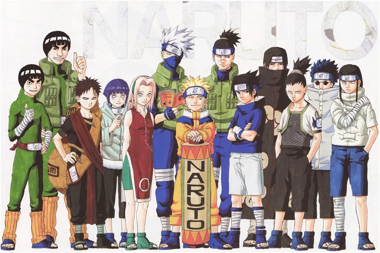 Аниме постер Naruto, манга, настенные картины, персонажи, Сакура Харуно производства компании "Kakashi" Хатаке героя аниме «Наруто Узумаки ткань с батиком в африканском стиле - Цвет: B