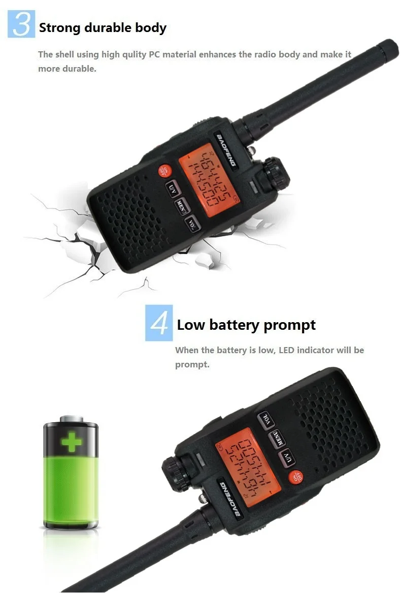 BAOFENG UV-3R мини-радио для детей портативная рация UHF VHF Ham CB радиостанция двухстороннее радио Woki Toki любительский КВ трансивер 3R Telsiz