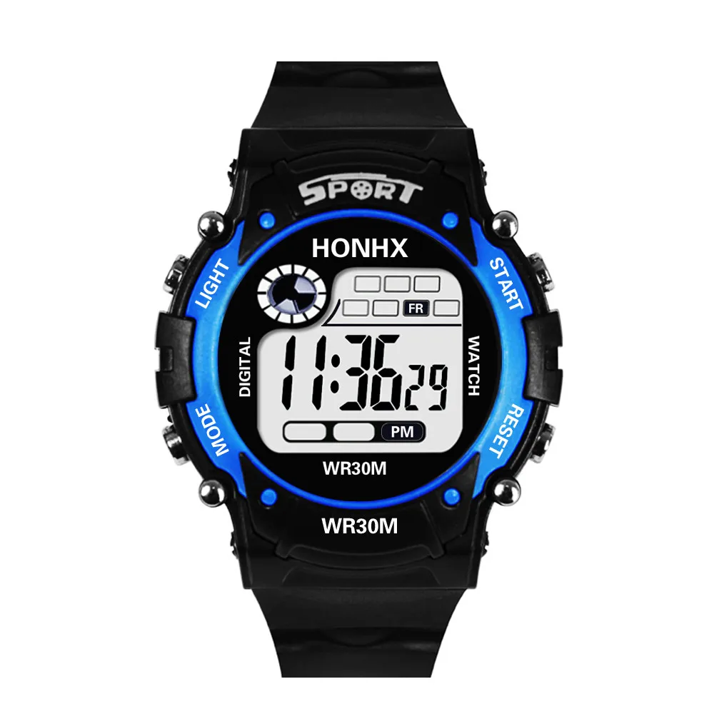 B Модные мужские цифровые часы светодиодный спортивные наручные часы reloj relgio saat relogio цифровой reloj deportivo hombre montre kinder saat - Цвет: B
