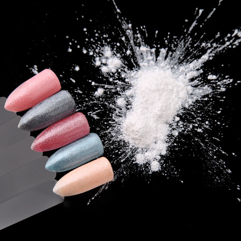 

1g White Mermaid Powder Diamond Pearl Nail Glitter Shining Nail Art Pigment Manicure Nail Art Glitter Powder Decoration