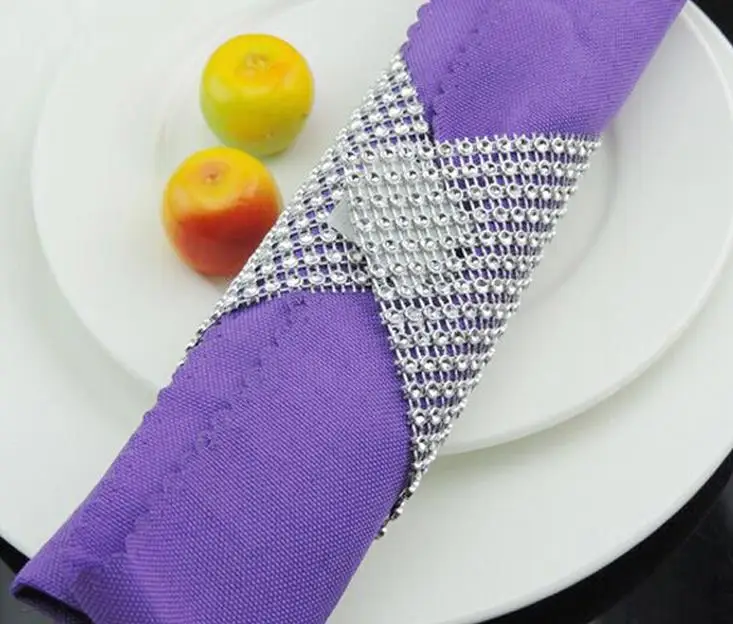 Кристальная сетка оберточная салфетка держатель кольца стол салфетки Пряжка