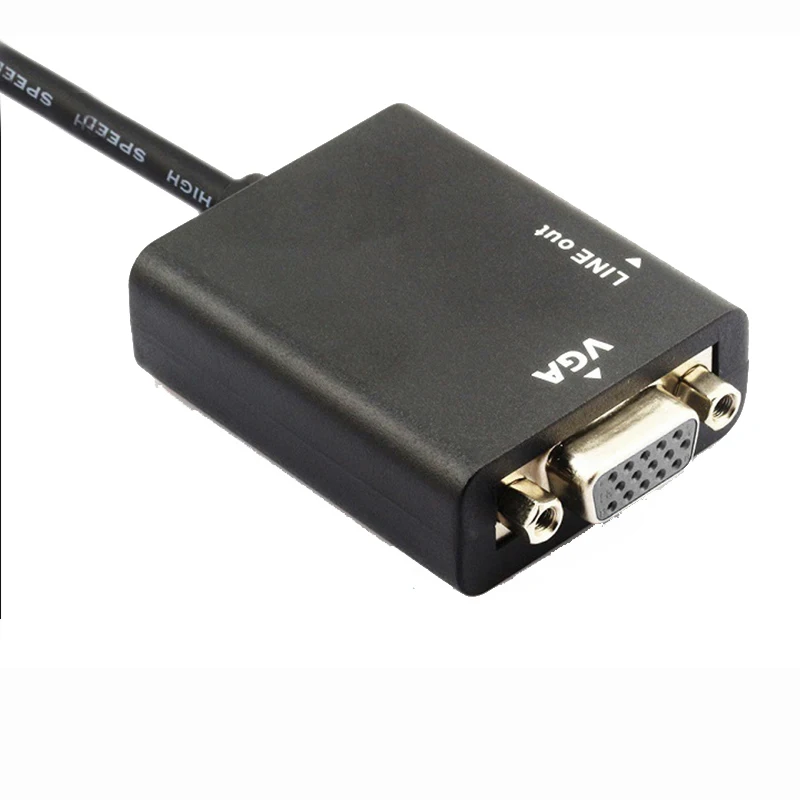 HD hdmi to vga Conversion audio transfer cable HDMI VGA adapter optical display port dvi mixer for tv box | Электроника