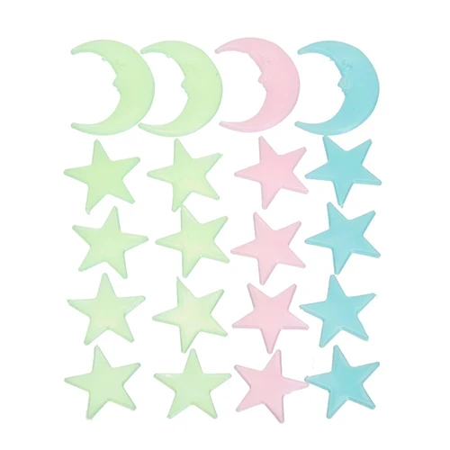 20 шт. светящиеся наклейки светится в темноте звезд лунные стикеры вечерние