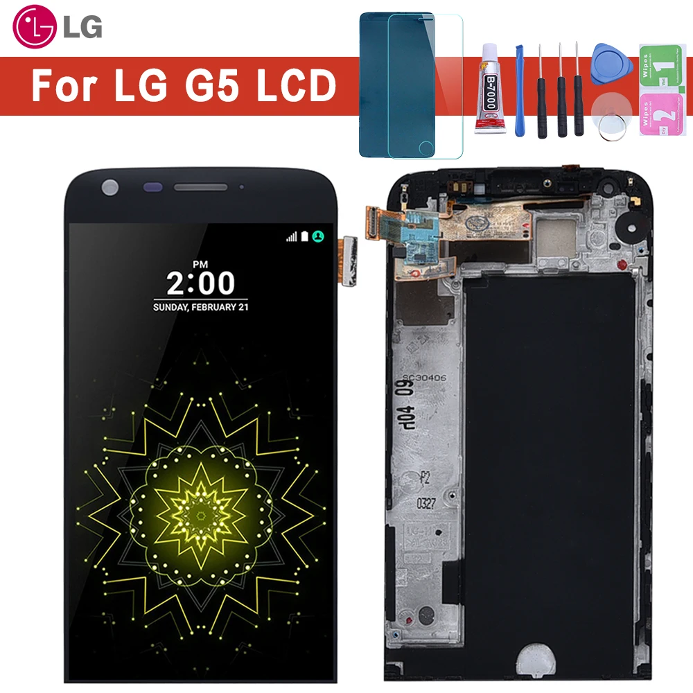 5," дисплей для LG G5 lcd сенсорный экран дигитайзер с рамкой Замена для LG G5 lcd дисплей H850 H840 H860 F700