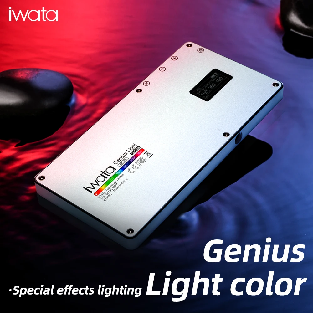 IWATA GL-03 RGB 3000K-5500K Dimmable Full Color LED Video Light Photography Studio DSLR Camera for Vlogging Live | Электроника