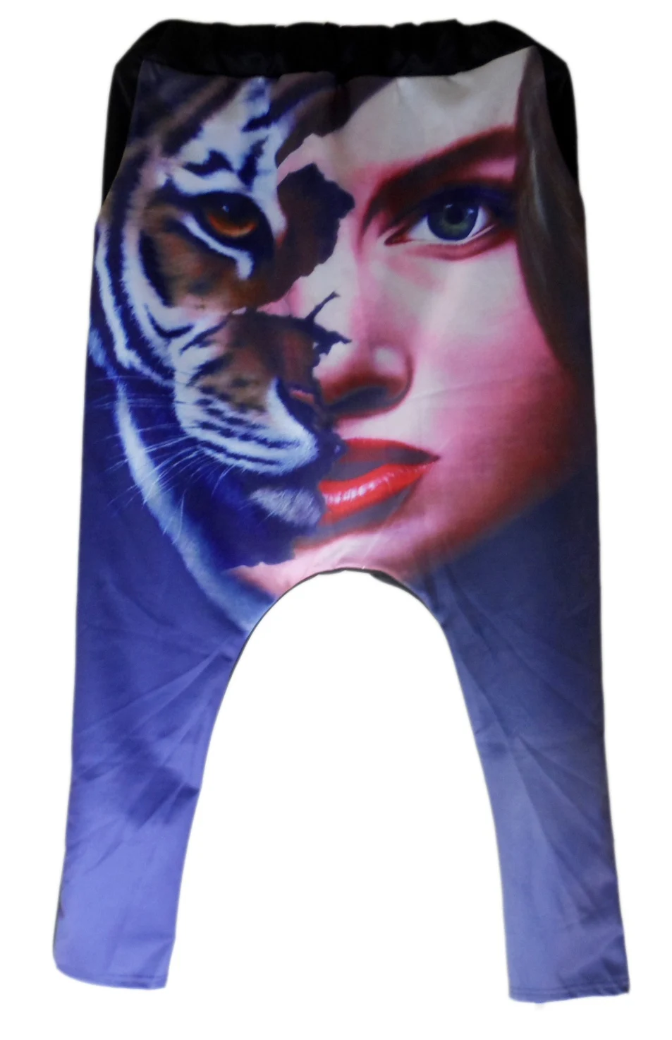 

New Fashion Brand Harem Hip Hop Dance Pants Sweatpants Costumes Tiger And Lady Print Harem Jazz Trousers